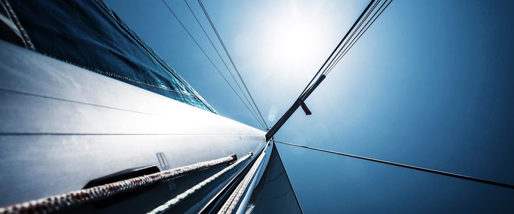 closeup of a boat sail