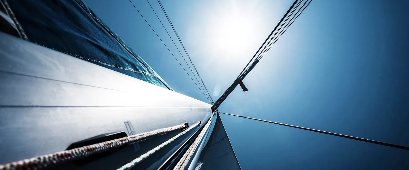closeup of a boat sail