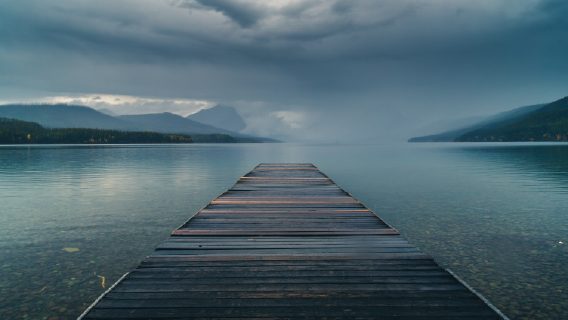 jetty floating over calm lake