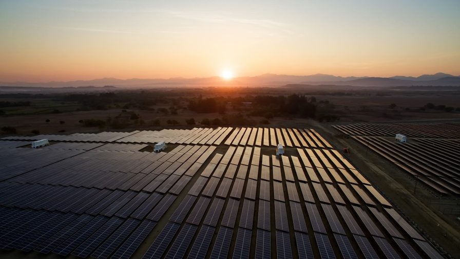 aerial view of solar plant in the Philippines