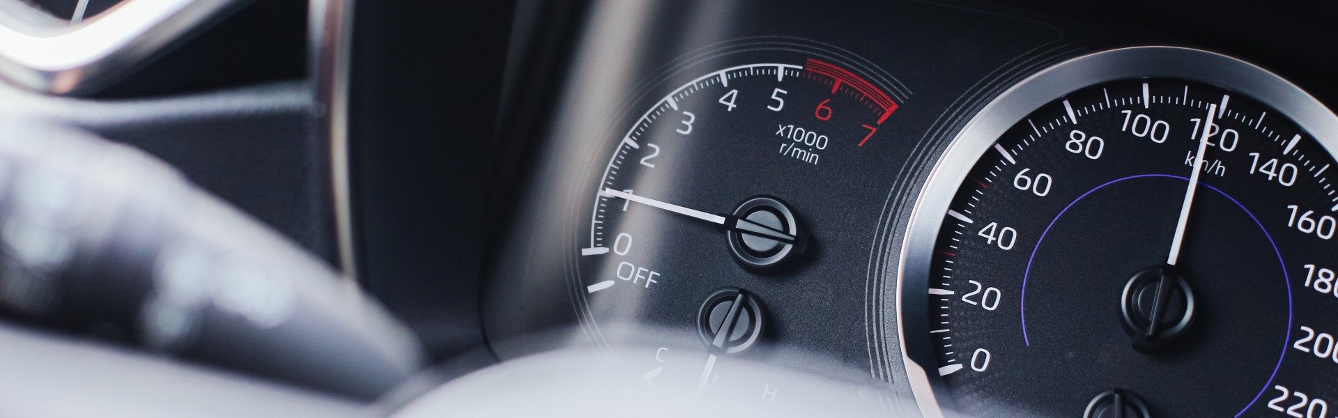 close up of car odometer