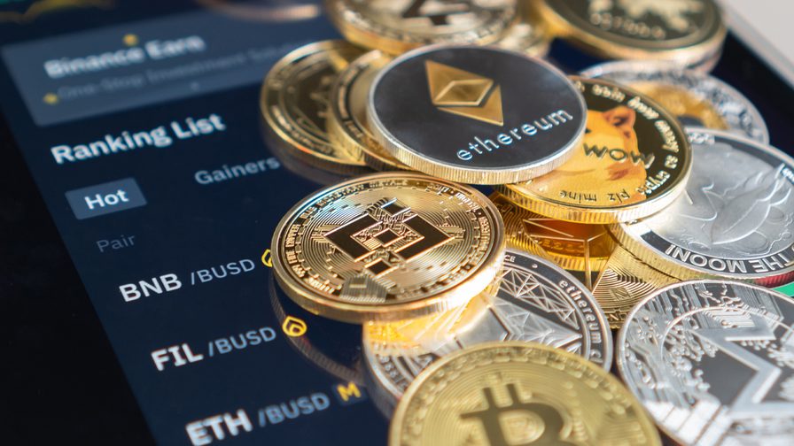 Image of different cryptocurrencies