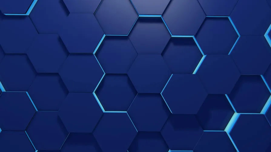 Vector image of honeycomb tiles in blue