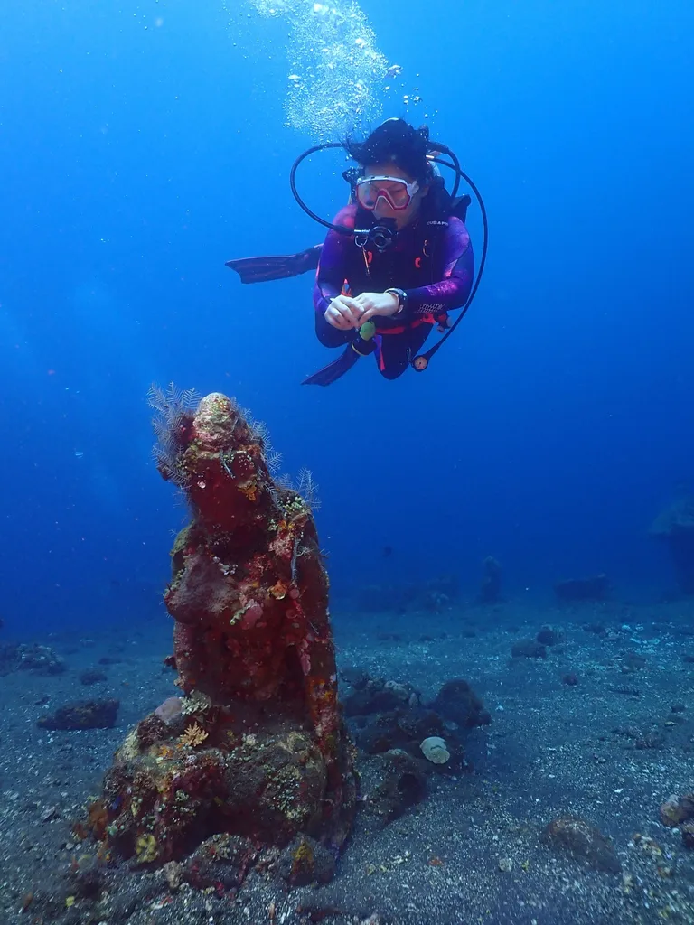 Image of Chelsea diving underwater