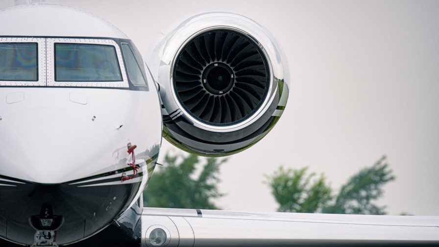 image of an airplane turbine