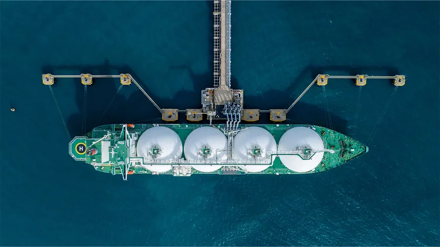 oil refinery in a ship