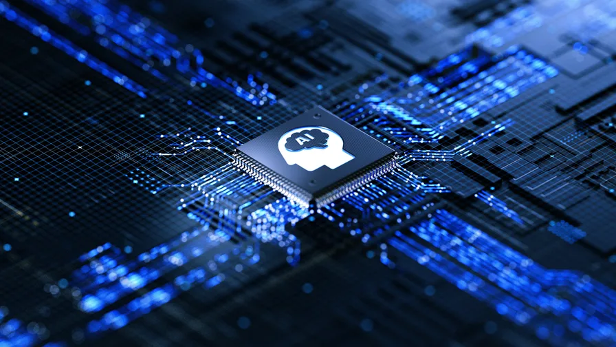 AI chip on circuit board