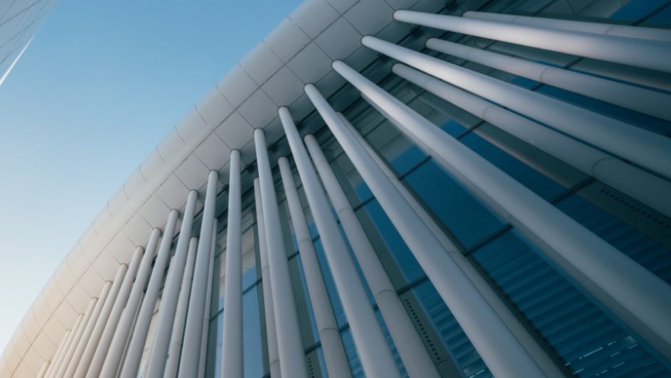 grounds up image of architectural building detail