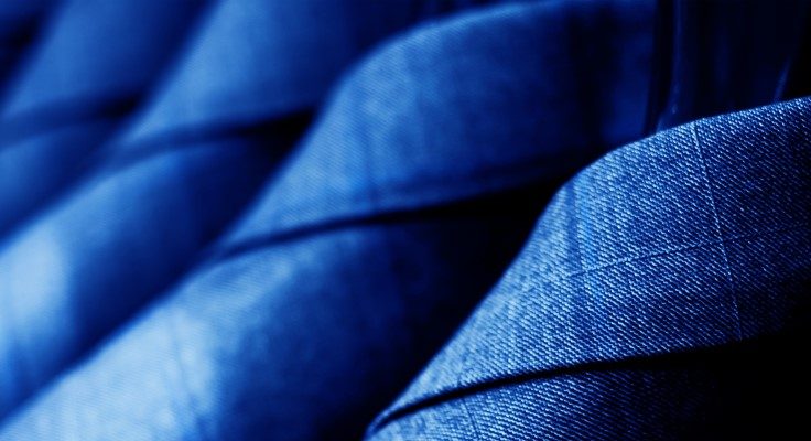 macro image of a row of business suits