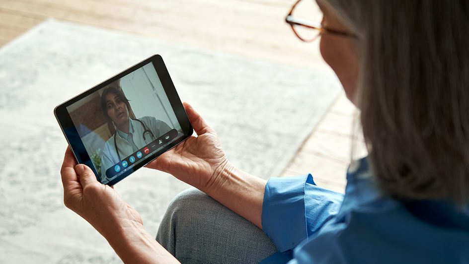 women consulting telemedicine