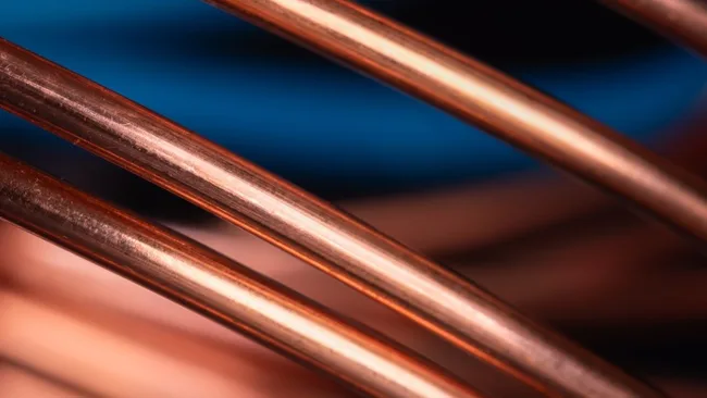 close-up of copper wires