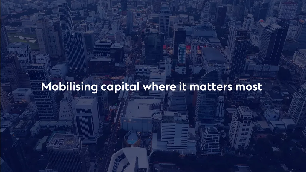 video thumbnail featuring skyline of city