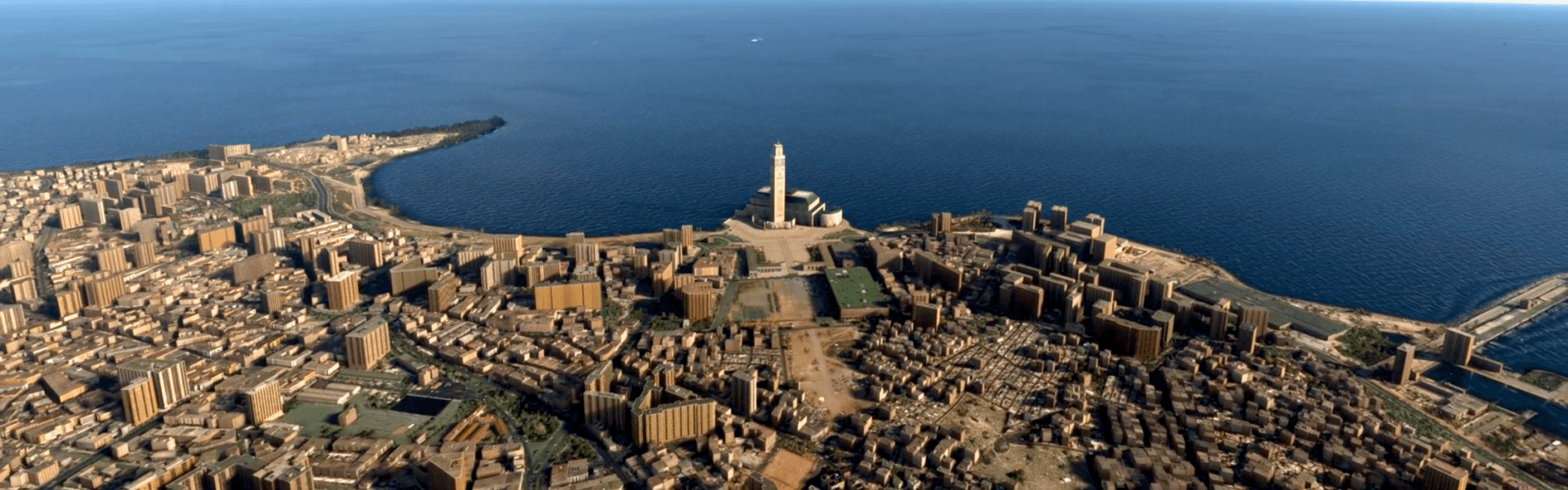 aerial drone view of Casablanca Morocco