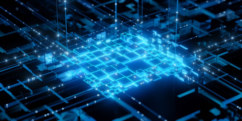 futuristic vector of blocks