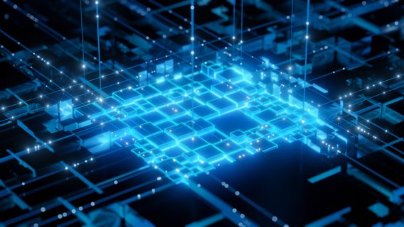 futuristic vector of blocks