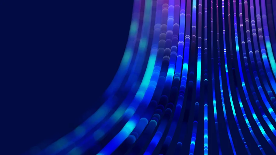 Image of glowing vertical abstract lines