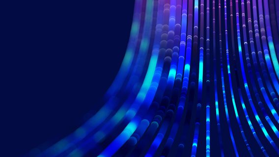 Image of glowing vertical abstract lines