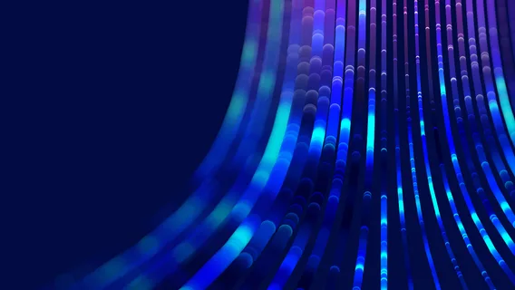 Image of glowing vertical abstract lines
