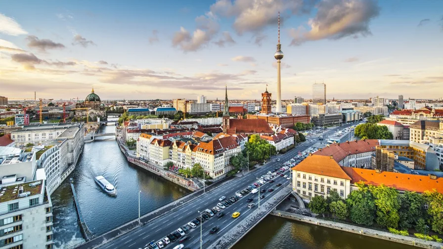 Arial view of Berlin