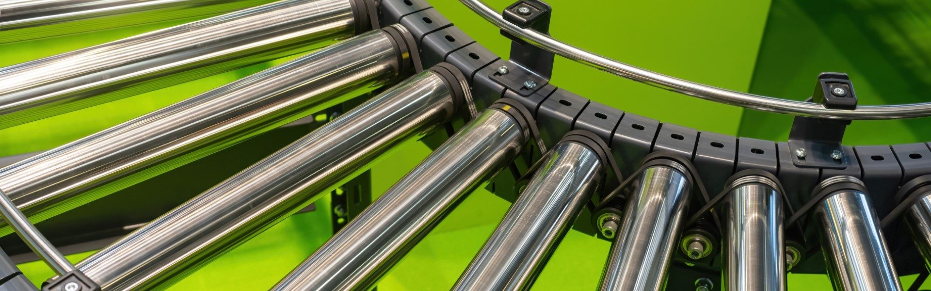 close up of factory conveyor belt