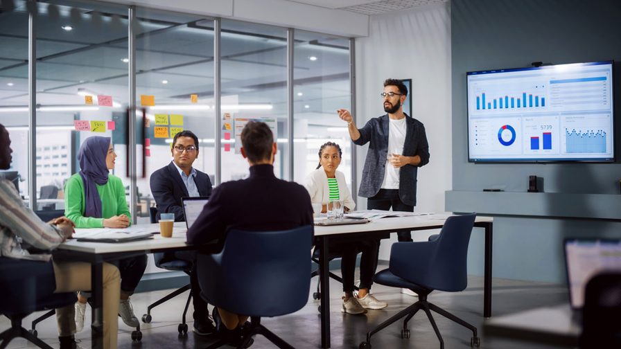 Image of a team meeting