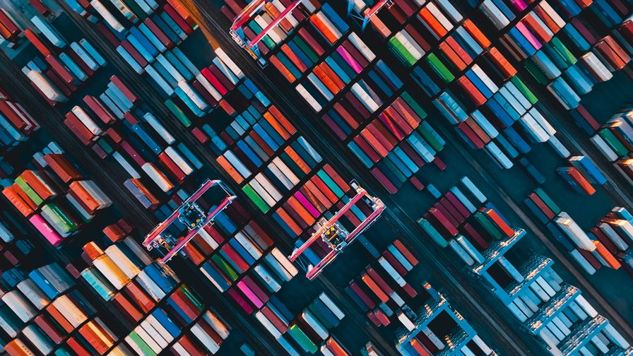 Ship with cargo