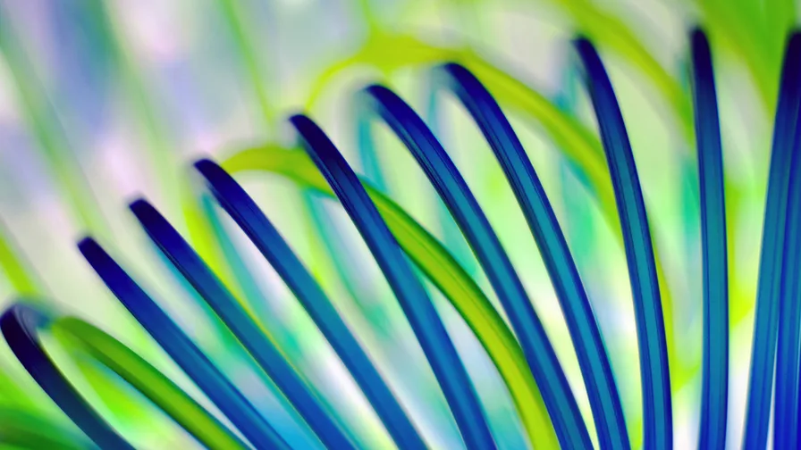 Abstract image of blue and green swirling patterns