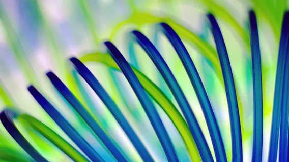 Abstract image of blue and green swirling patterns