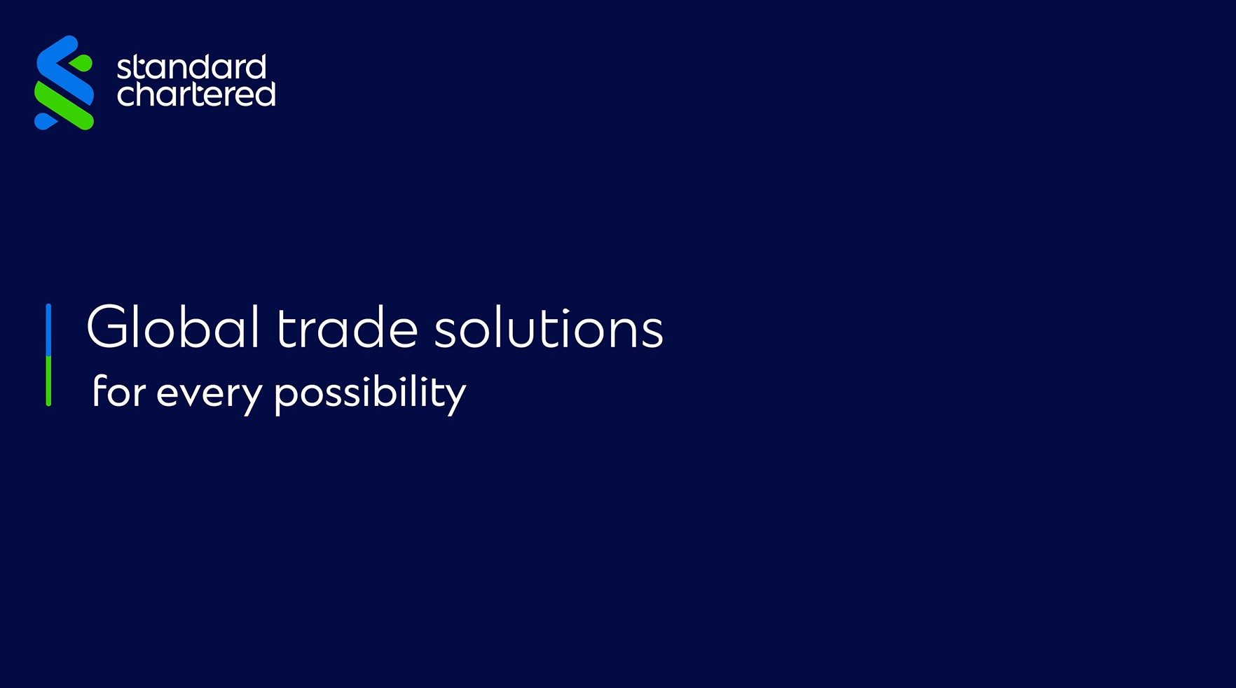 Standard Chartered Global trade solutions video hero