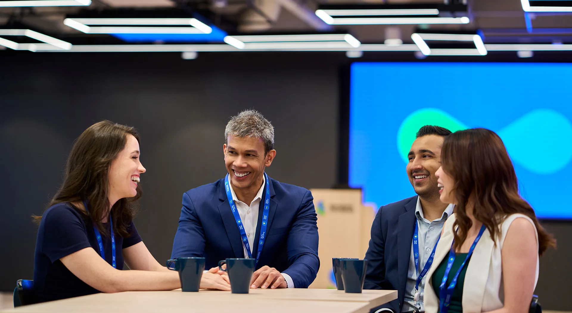 Colleagues smiling