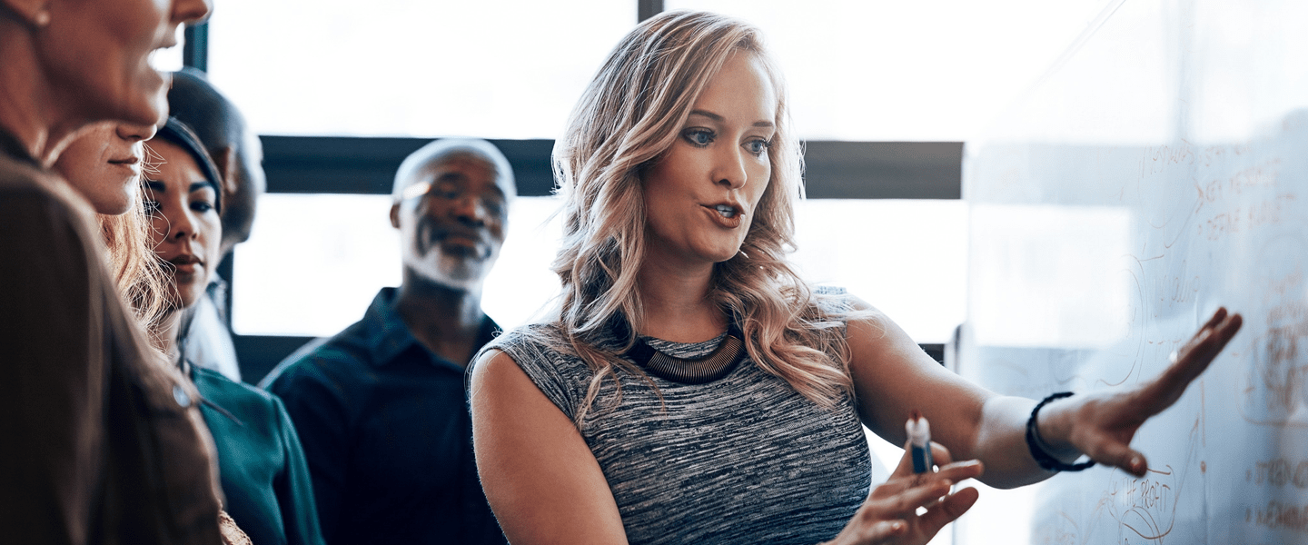 Woman presenting