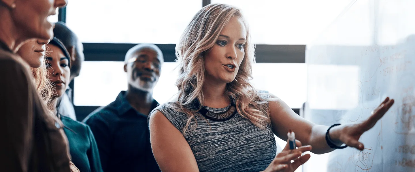 Woman presenting