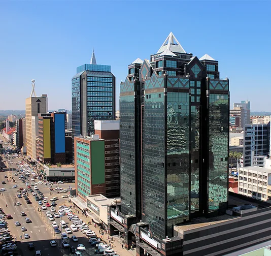 Cityscape of Zimbabwe