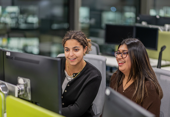 Two colleagues working