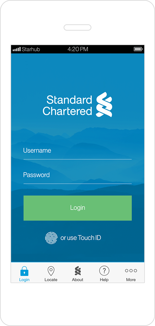Standard Chartered Touch Login Service -Login