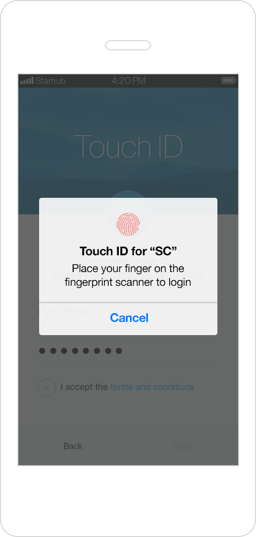 Standard Chartered Touch Login Service -Touch ID