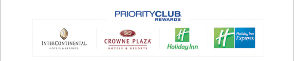 Priority Club Rewards, Intercontinental Hotels & Resorts, Crowne Plaza Hotels & Resorts, Holiday Inn, Holiday Inn Express