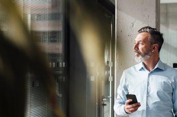 man on phone