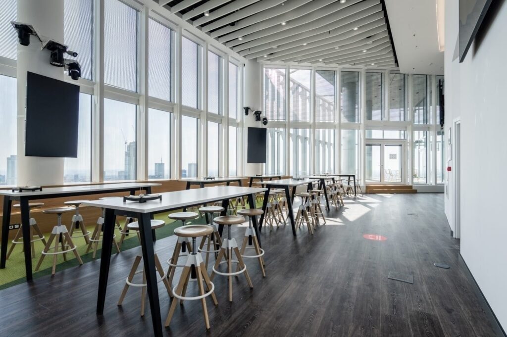 Cafeteria in Standard Chartered Polish office, Warsaw