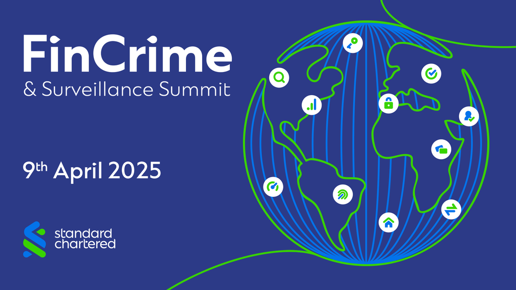 Globe on blue background with conference's title and date