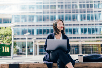 person on laptop