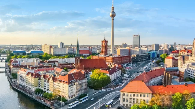 aerial view of berlin
