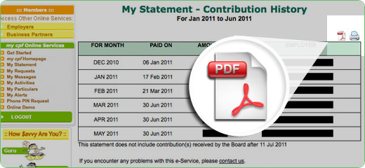 CPF Contribution History Statement Retrieval Guide Standard Chartered 