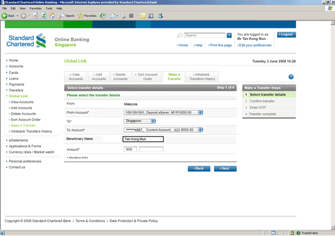 Online Banking Standard Charted