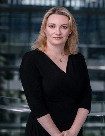 Woman in black dress